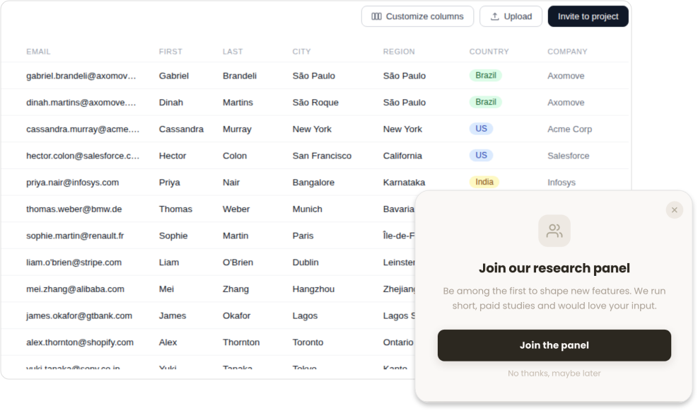Build your Participant CRM screenshot