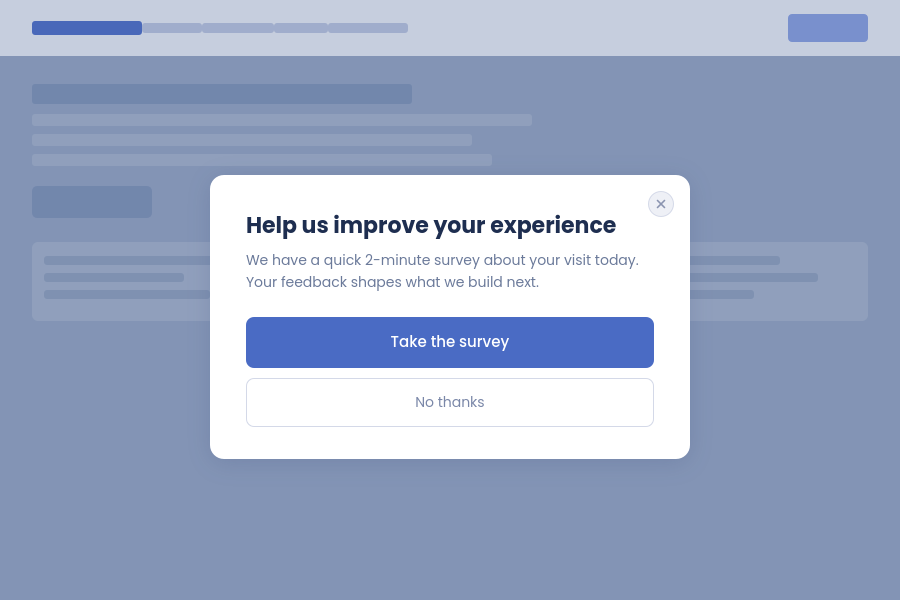 Send built-in research studies screenshot